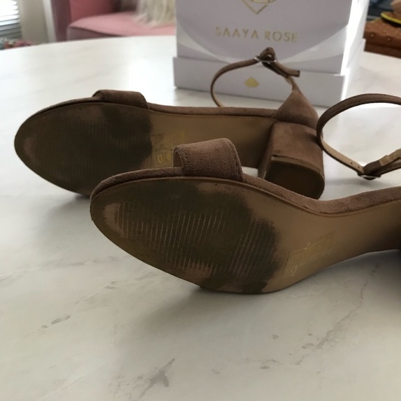 Suede Ankle Strap Heels - Picture 5 of 5